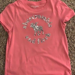 pink abercrombie shirt size 9/10